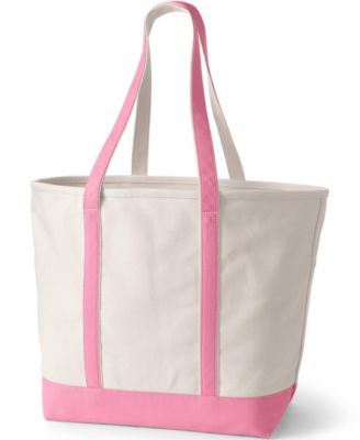 Extra Large 5 Pocket Open Top Long Handle Canvas Tote Bag