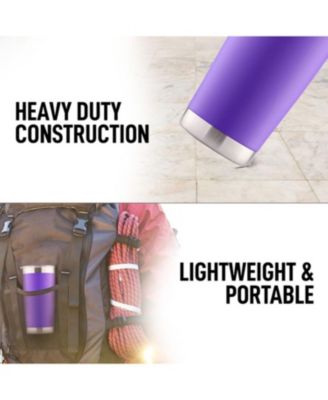 20oz Stainless Steel Tumbler With Lid and Straw - Sweat-Free Travel Coffee Mug Tumbler Cups