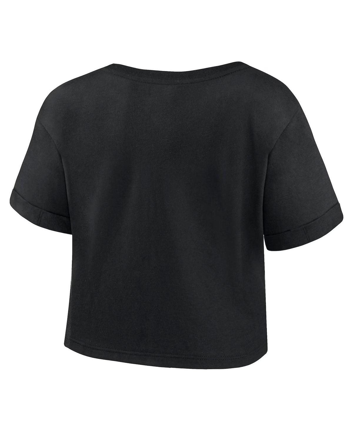 Shop Fanatics Branded Women's Black Paris 2024 Summer Static Fashion Cropped T-shirt