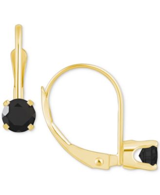 Amethyst Solitaire Leverback Earrings (1/2 ct. t.w.) in 14k Gold (Also in Additional Gemstones)