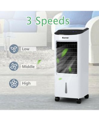 Evaporative Portable Air Cooler Fan Humidifier with Remote Control for Home and Office