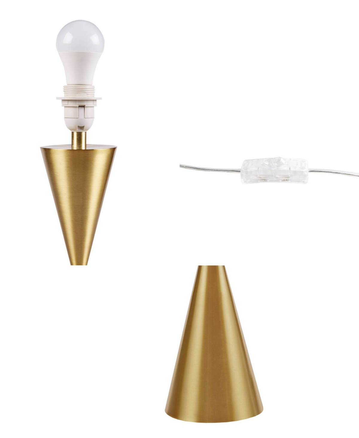 Shop Ink+ivy Gold Hourglass Metal Table Lamp