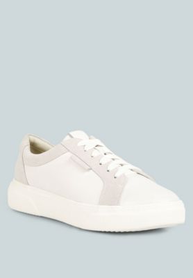 ENDLER Womens Color Block Leather Sneakers