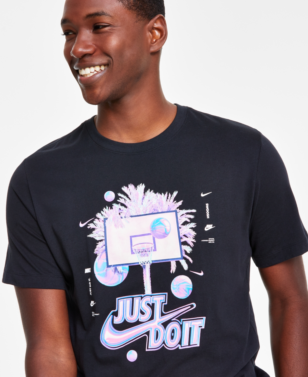Nike Men's Relaxed-Fit Iridescent Basketball Graphic T-Shirt, Regular & Big & Tall