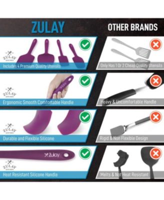 Heat Resistant Non-Stick 4-Piece Silicone Spatula Set for Cooking