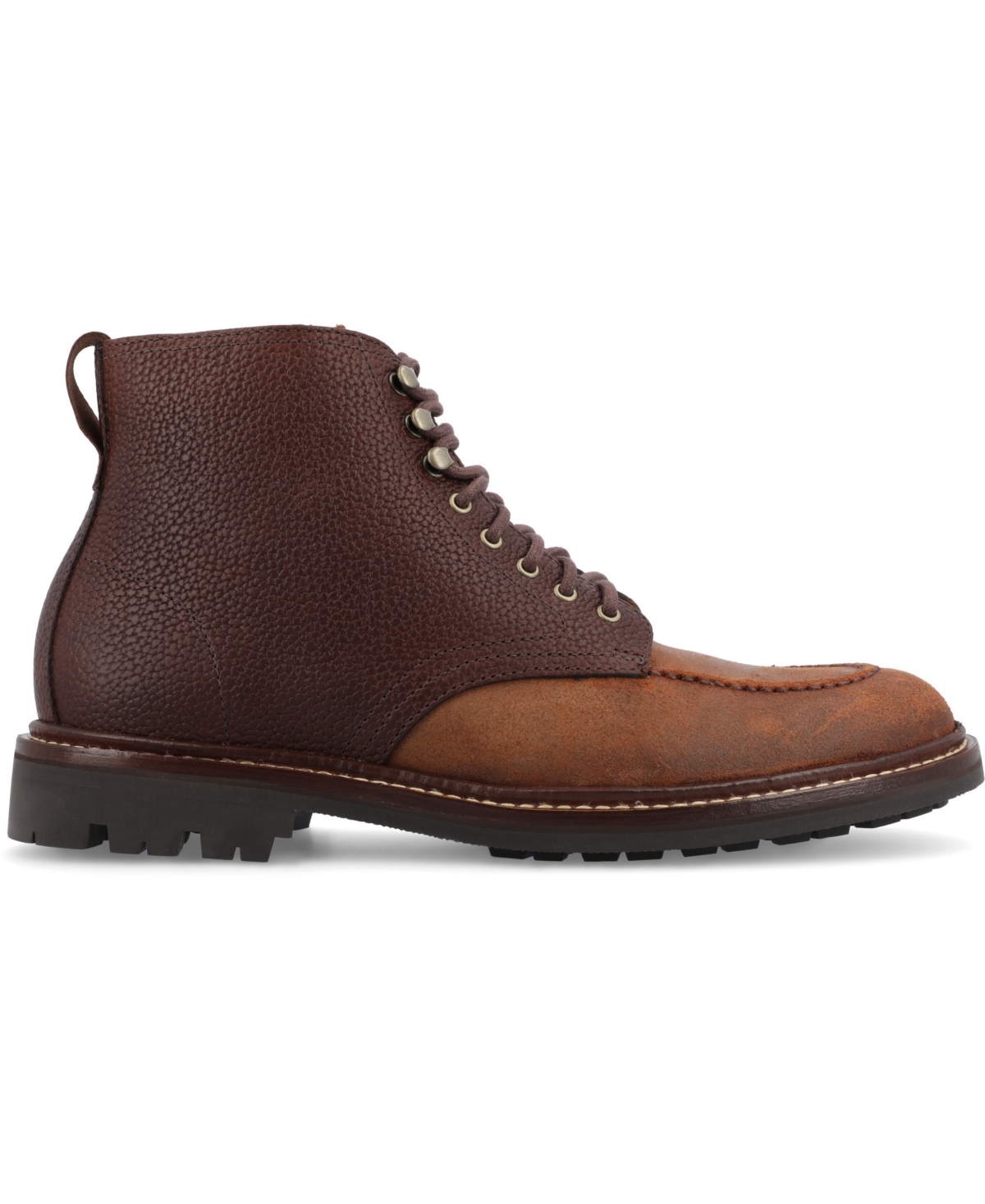 Shop Taft Men's The Darcey Moc-toe Boot In Brown
