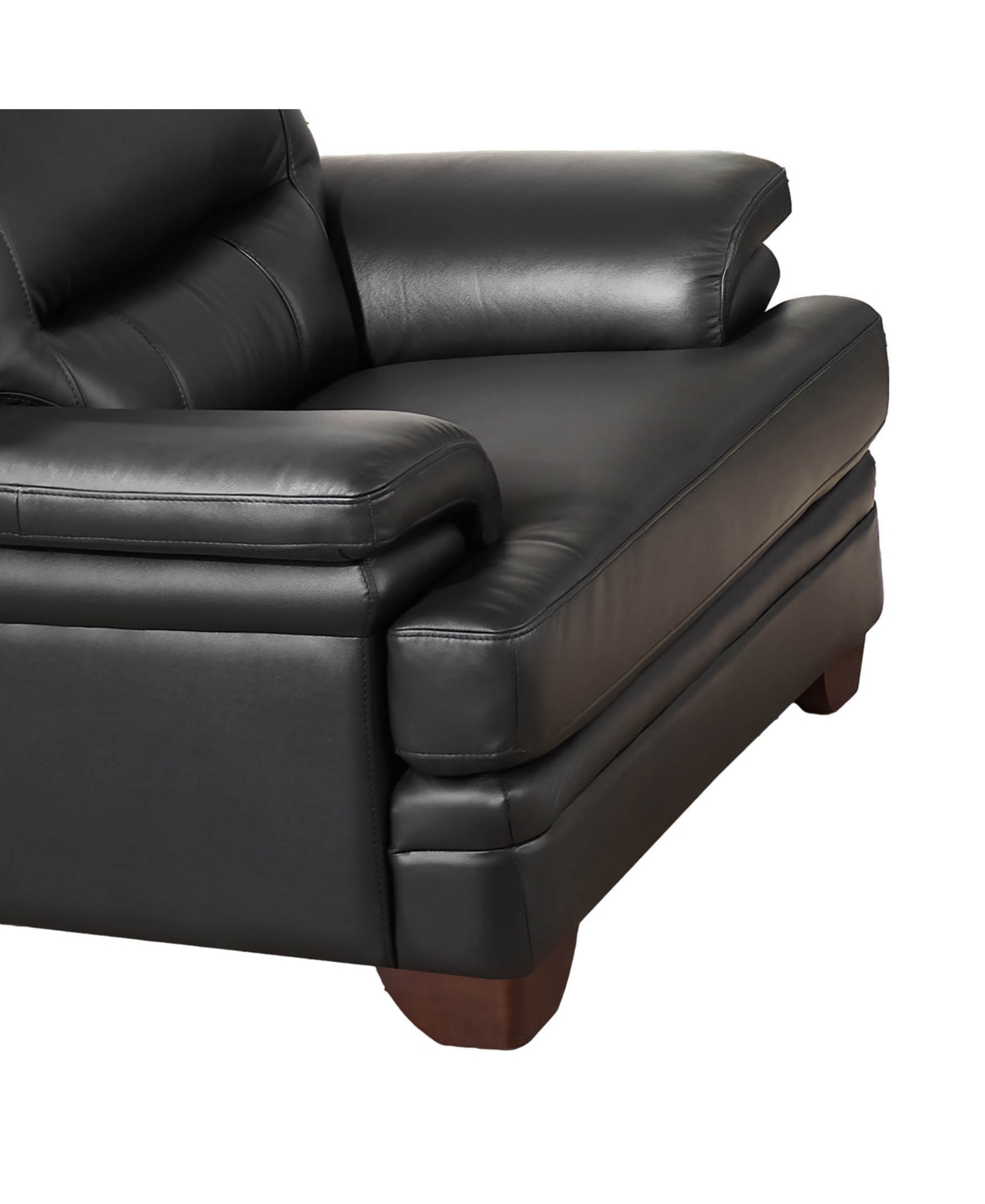 Hydeline Luxor 44" Top Grain Leather Chair In Black