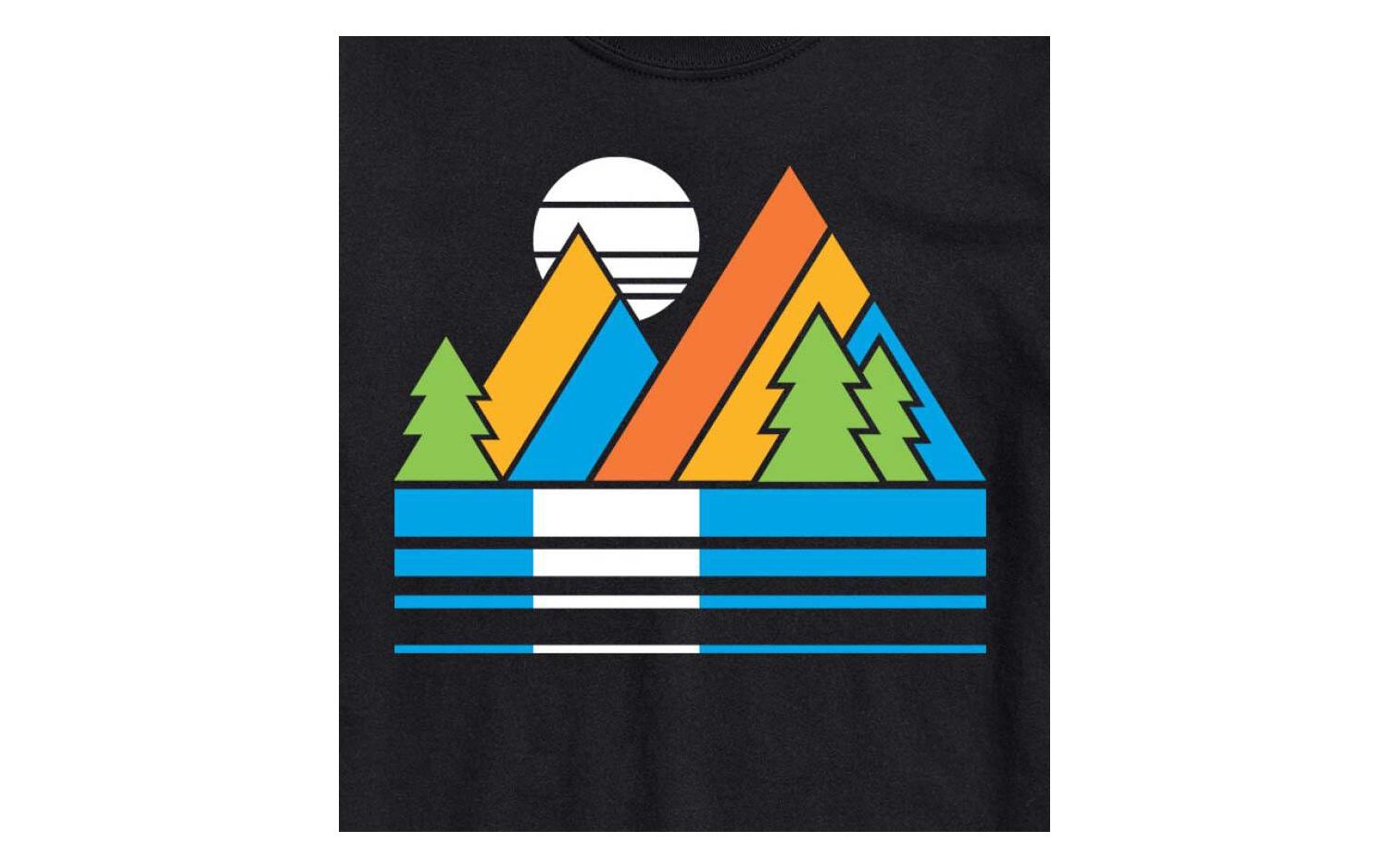 Hybrid Apparel Retro Mountains Mens Short Sleeve Tee