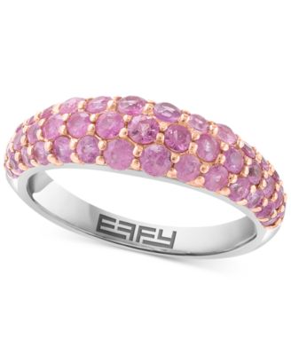 EFFY&reg; Ruby Cluster Dome Ring (1-3/4 ct. t.w.) in Sterling Silver (Also available in Pink Sapphire & Sapphire)