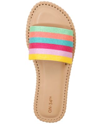 Women's Mavise Beaded Flat Sandals, Created for Macy's
