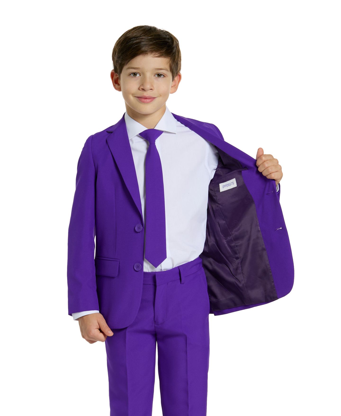Детский костюм-тройка OppoSuits Purple Prince, для мальчиков, цвет: Фиолетовый — фото 4