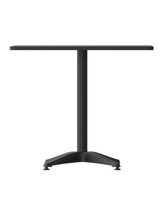 31.5'' Square Aluminum Indoor-Outdoor Table With Base