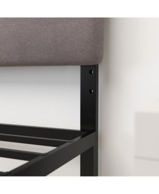 Coppola Full Size Powder Coated Metal Frame Tufted Upholstered Adjustable Slot Headboard