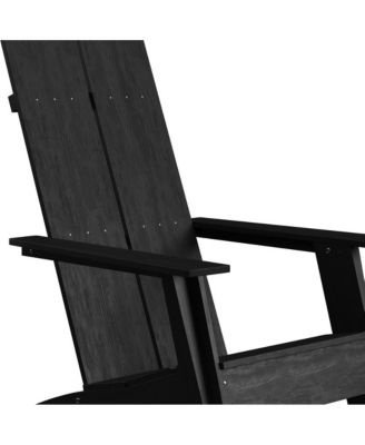 Piedmont Modern 2 Slat Back All-Weather Poly Resin Wood Adirondack Chair