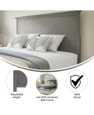 Queen Size Wooden  Herring Bone Adjustable Headboard