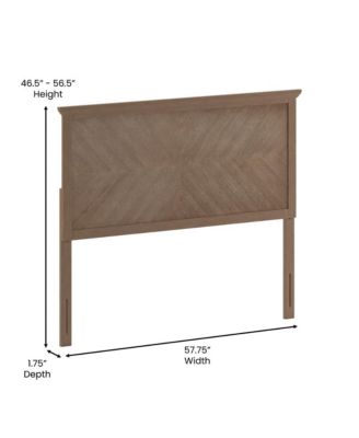 Marta Full Herring Bone Wooden Adjustable Headboard Only