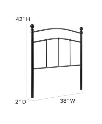 Kildare Twin Metal Headboard Contemporary Arched Headboard With Adjustable Rail Slots