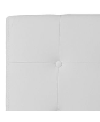 Button Tufted Adjustable Height Upholstered Headboard