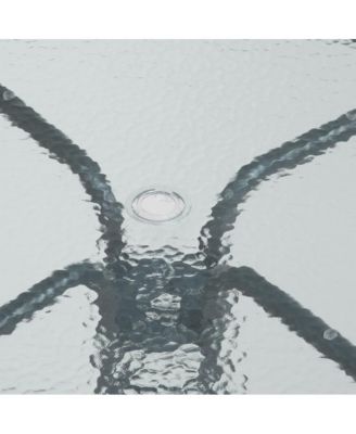 6 Piece Patio Garden Set With Table, Umbrella And 4 Folding Chairs