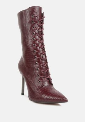 knocturn croc textured over the  boots