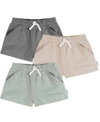 Baby Girls Knit Shorts, 3-Pack