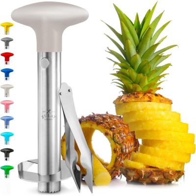 Heavy Duty 2pc Pineapple Corer & Slicer Set – Includes Eye Removal Tool with Reinforced Blade