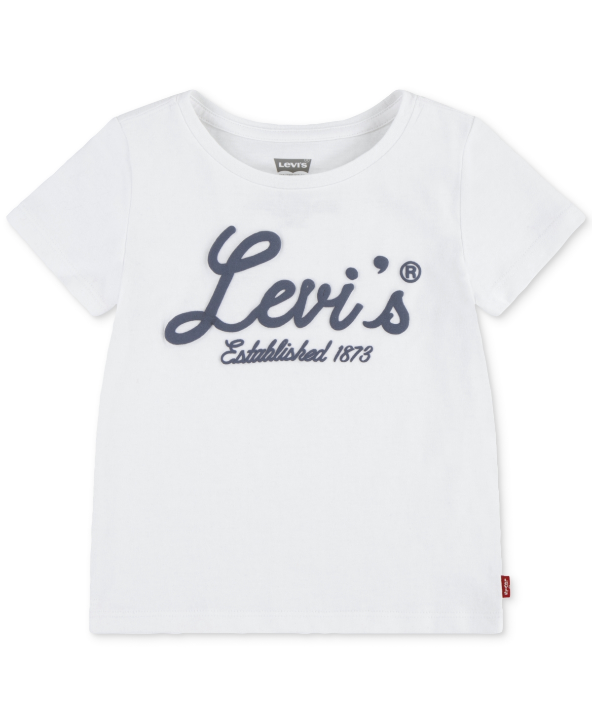 Levi's Big Girls Script Logo Graphic T-shirt In White
