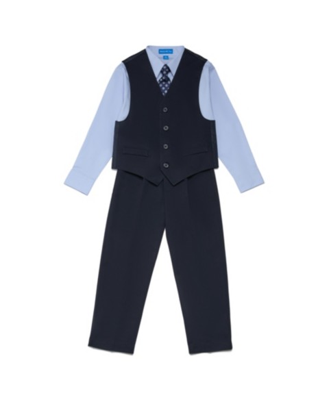 Детские Haggar SmartWash Boys' 4-7 Washable Vest, Shirt, Pants and Tie, 4-Piece Set