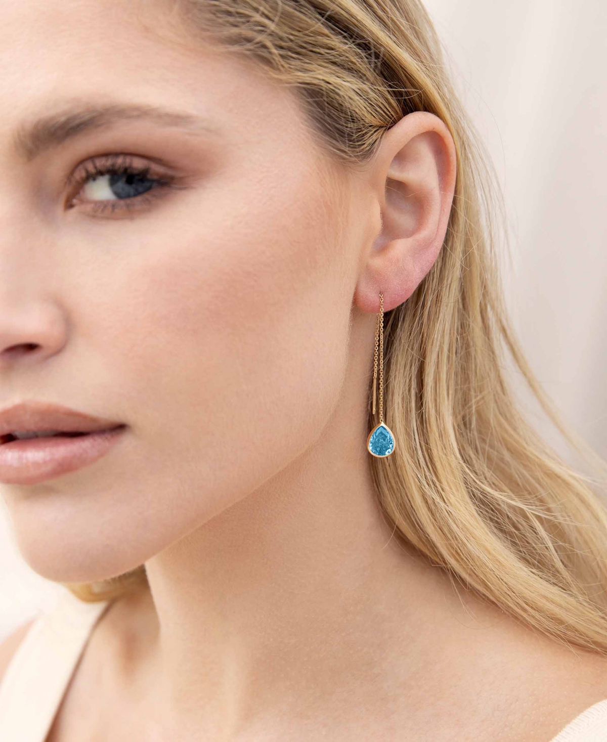 Shop Ettika Barely 18k Crystal Dangle Earrings In Aqua