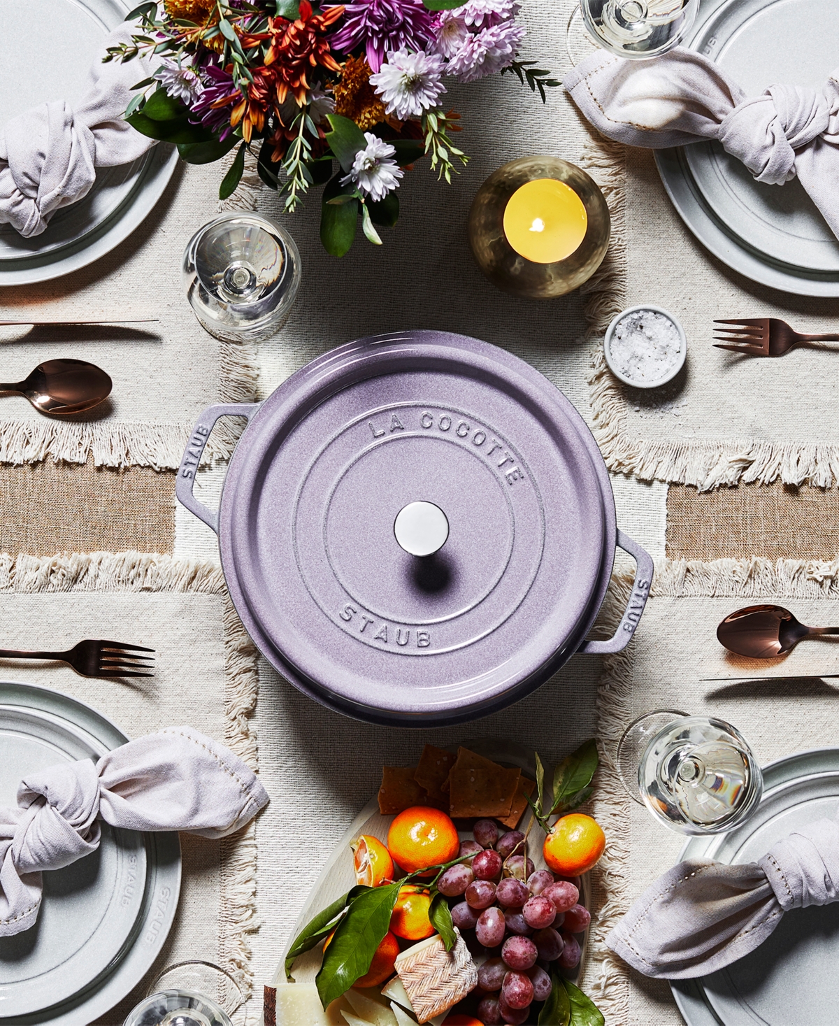 Staub Cast Iron 5.5-qt Round Dutch Oven In Pink