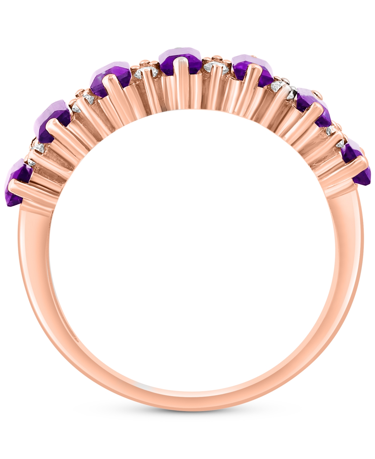 EFFY COLLECTION EFFY AMETHYST (1-5/8 CT. T.W.) & DIAMOND (1/6 CT. T.W.) STATEMENT RING IN 14K ROSE GOLD (ALSO IN LON 