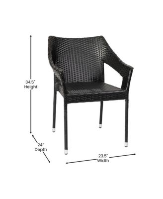 Eldon Weather Resistant Indoor/Outdoor Stacking Patio Dining Chair With Steel Frame And Pe Rattan