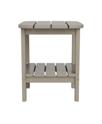 Nassau 2-Tier Adirondack Side Table, All-Weather Hdpe Indoor/Outdoor Accent Table