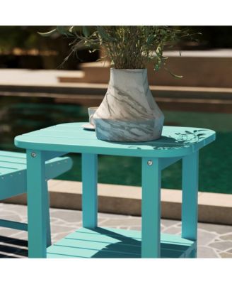Nassau 2-Tier Adirondack Side Table, All-Weather Hdpe Indoor/Outdoor Accent Table