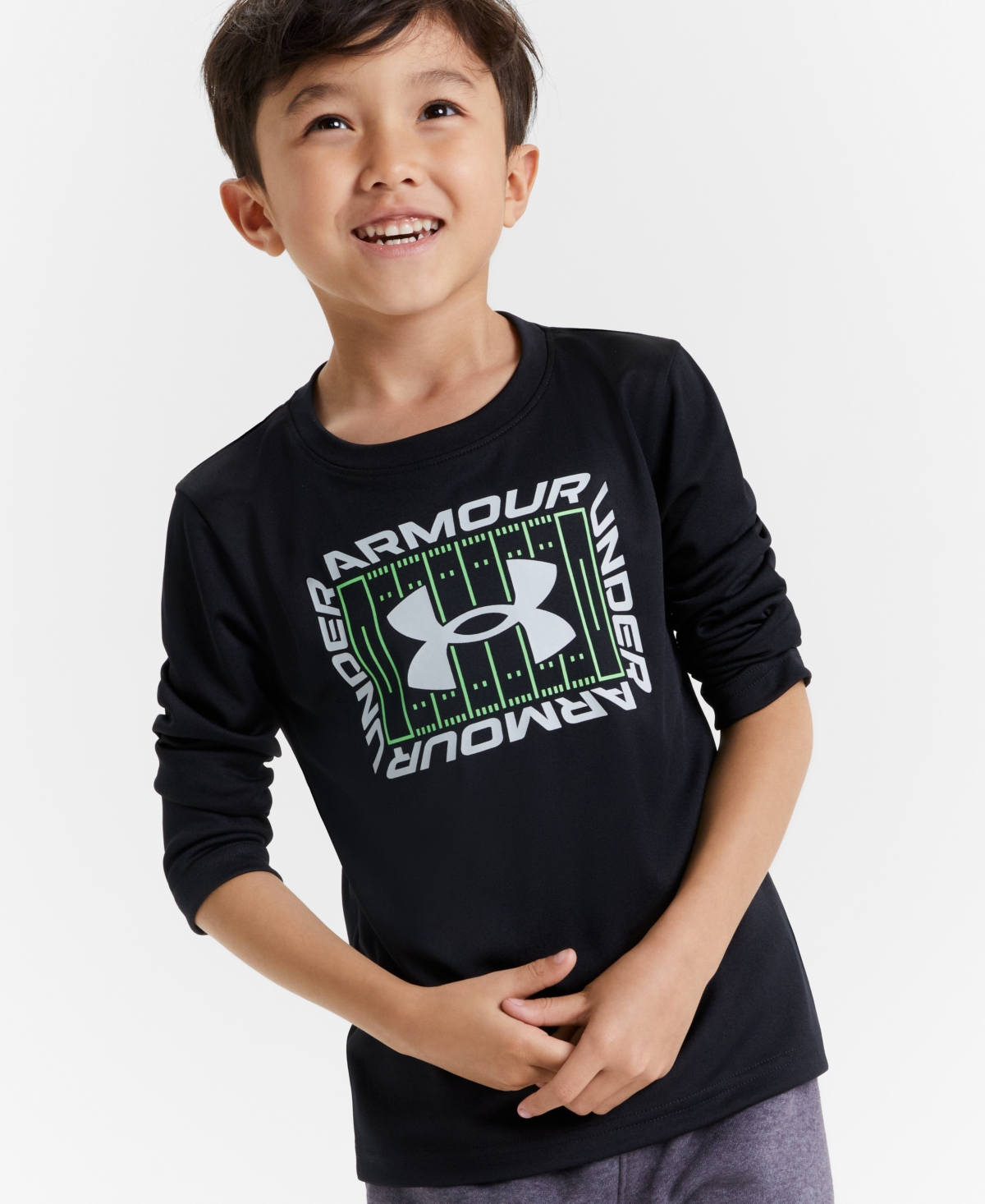 Under Armour Toddler & Little Boys 2-Pc. Touchdown Logo Graphic Performance T-Shirt & Brushed Fleece Joggers Set