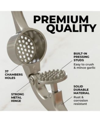 Premium Garlic Press Set - Rust Proof & Dishwasher Safe Professional Garlic Mincer Tool
