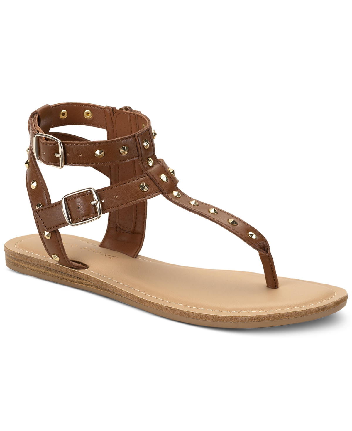 Sun + Stone Olindaa Studded Gladiator Sandals, Created for Macy's