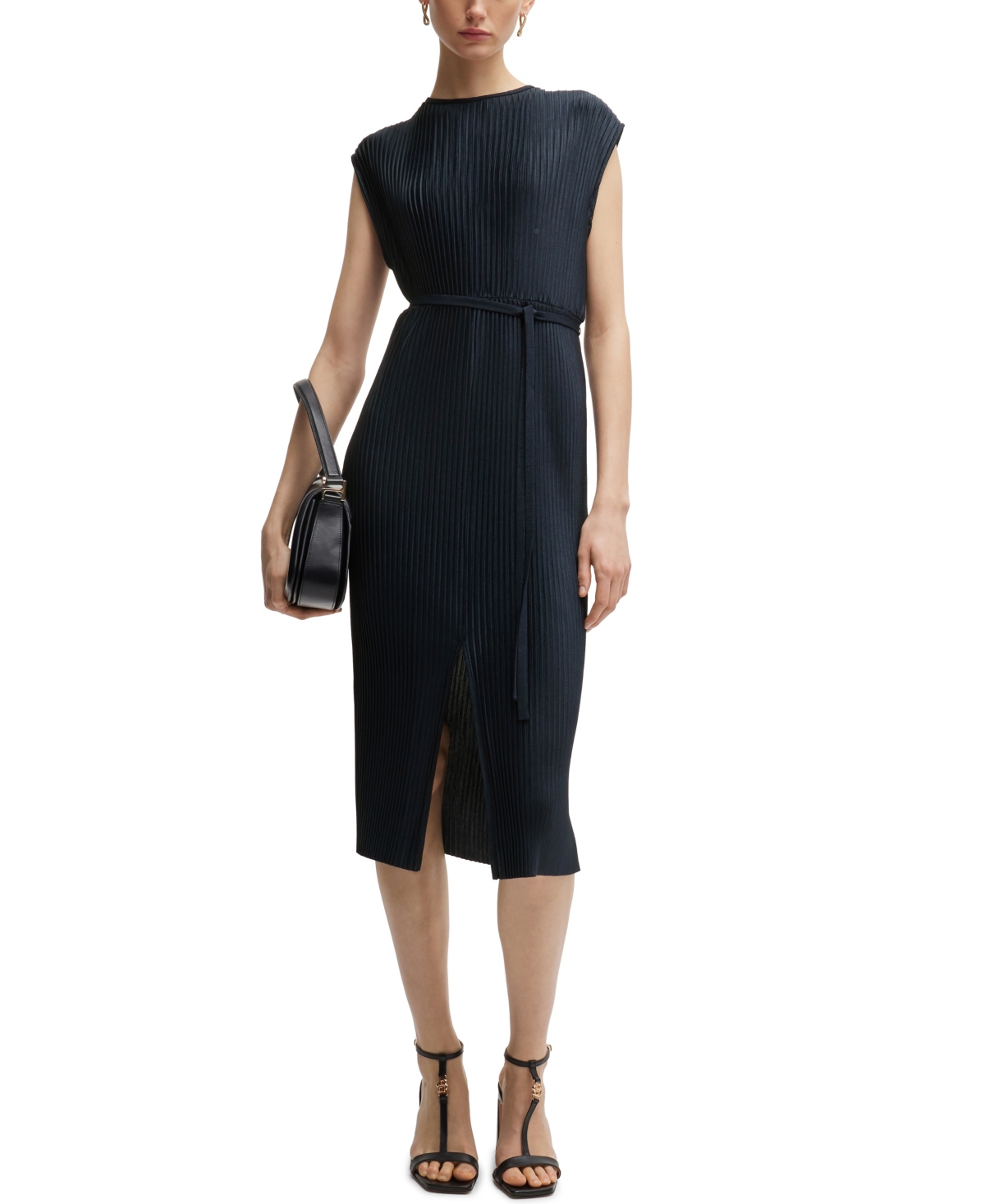 Hugo Boss Dress Boss Woman Color Blue In Dark Blue
