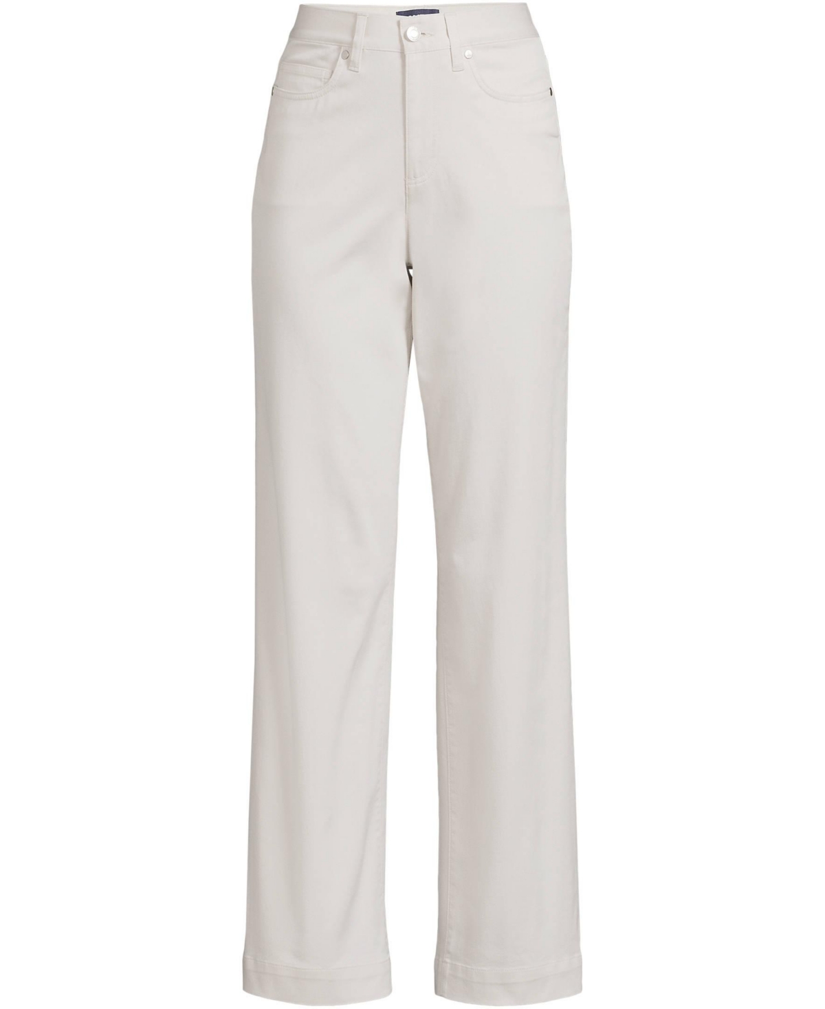 Lands' End Women's High Rise 5 Pocket Wide Leg Chino Pants