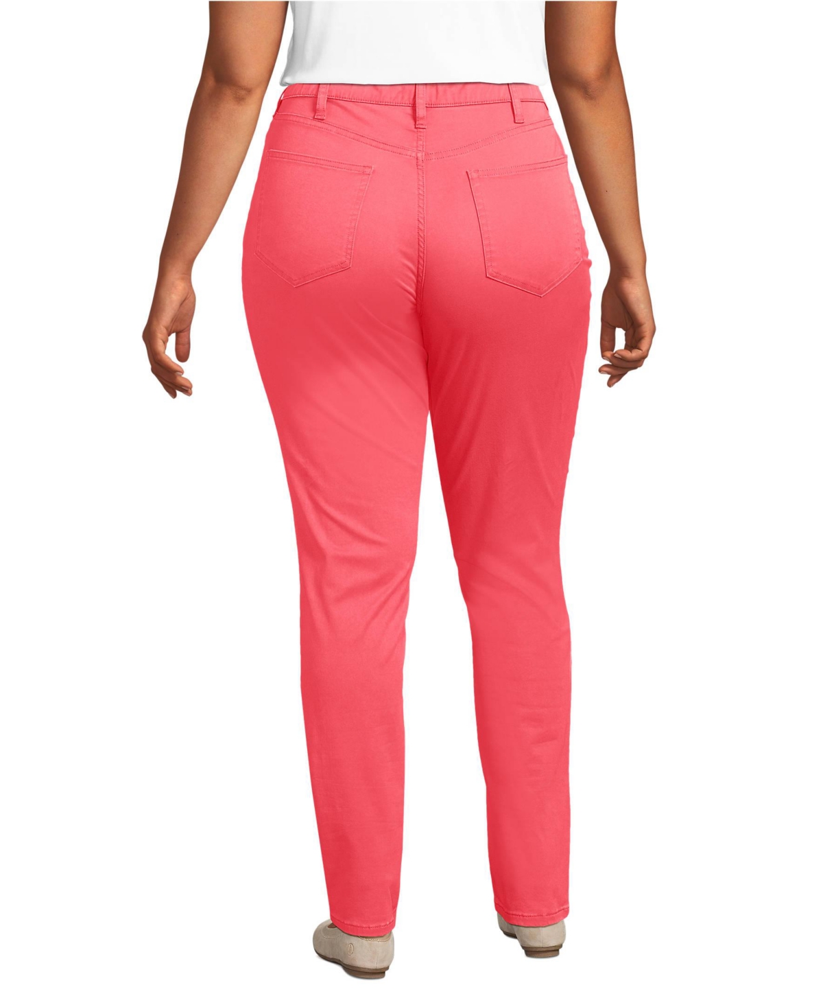 Lands' End Women's High Rise Slimming 5 Pocket Chino Slim Leg Pants