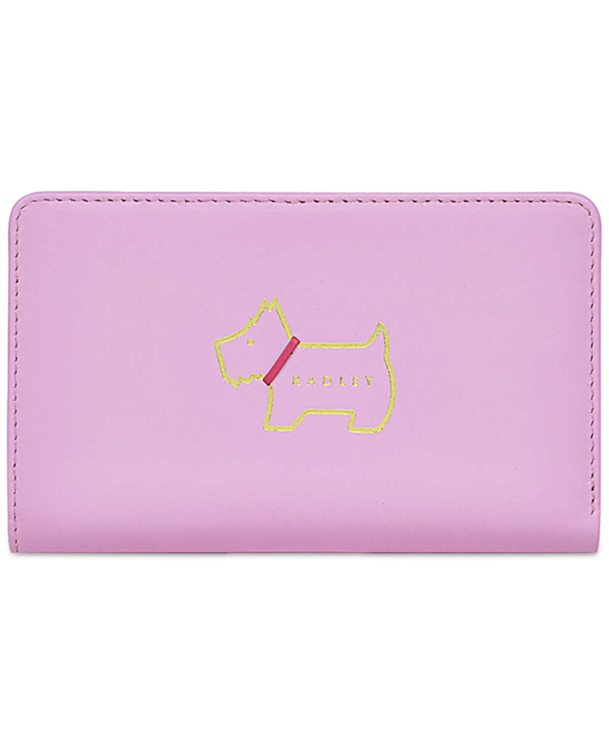Shop Radley London Women's Heritage Dog Outline Mini Flap Over Wallet In Sugar Pink
