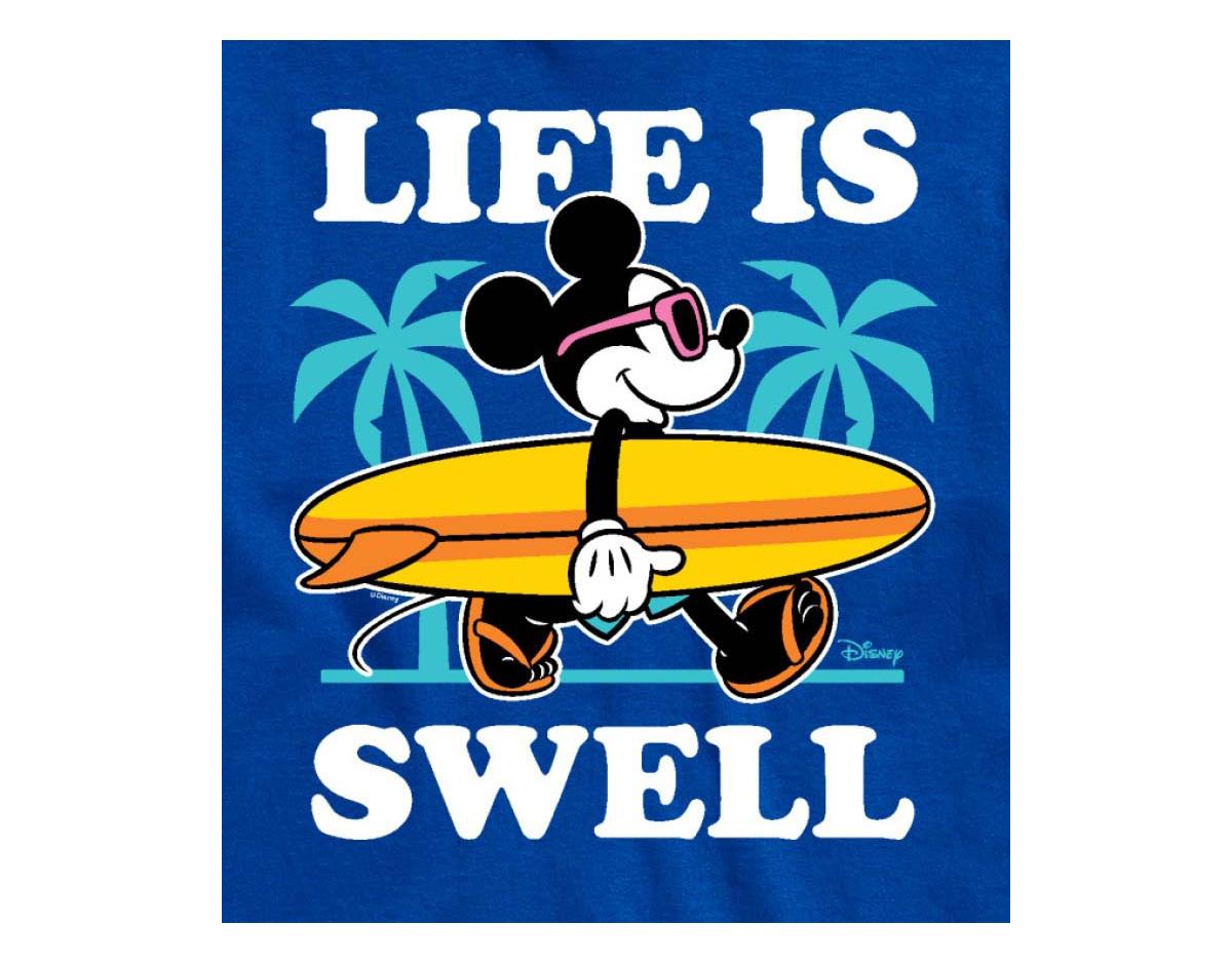 Airwaves Hybrid Apparel Mickey Summer Mens Short Sleeve Tee In Black
