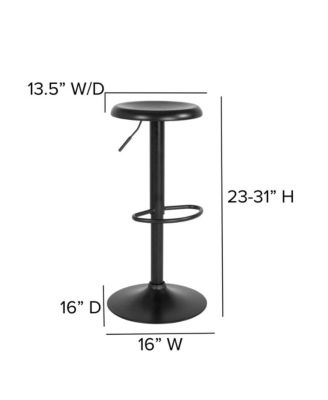 Audrey Retro Style Height Adjustable Barstool With Footrest