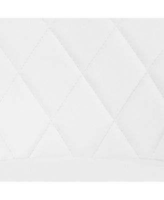 Bucket Seat Adjustable Height Barstool With Diamond Pattern Back