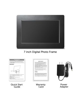 7 inch Digital Photo Frame, Black, 1024x600 - USB & SD card Support