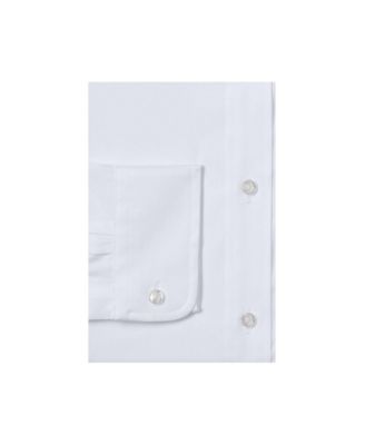 Big & Tall Traditional Fit Solid No Iron Supima Pinpoint Straight Collar Dress Shirt