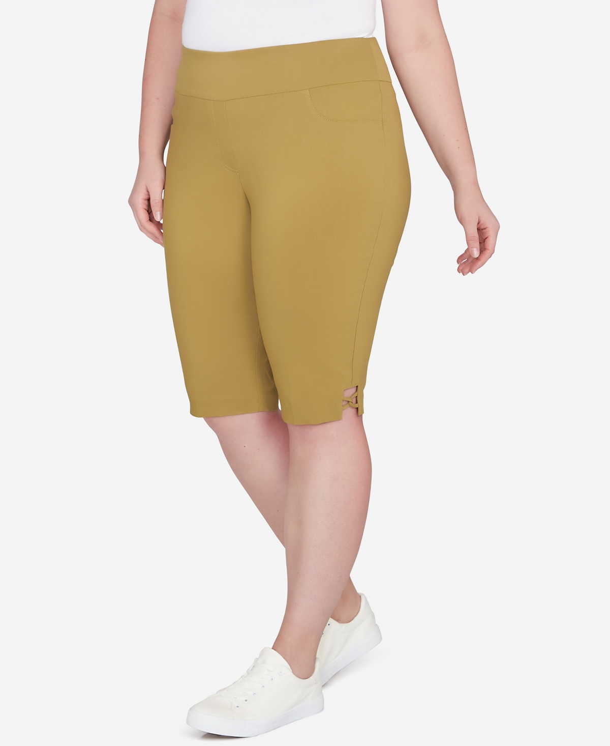 Hearts Of Palm Plus Size A Touch of Tropical Solid Shimmer Pant