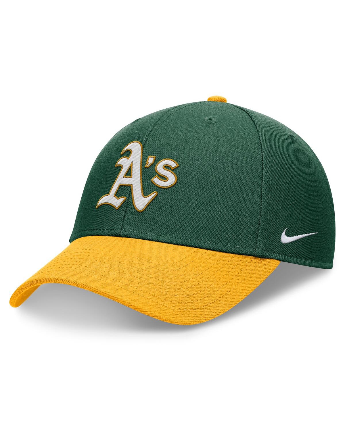 Shop Nike Men's Green/gold Oakland Athletics Evergreen Club Performance Adjustable Hat In Green,gold