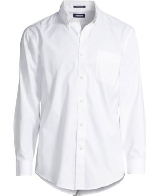 Men's Big and Tall Traditional Fit Solid No Iron Supima Pinpoint Buttondown Collar Dress Shirt