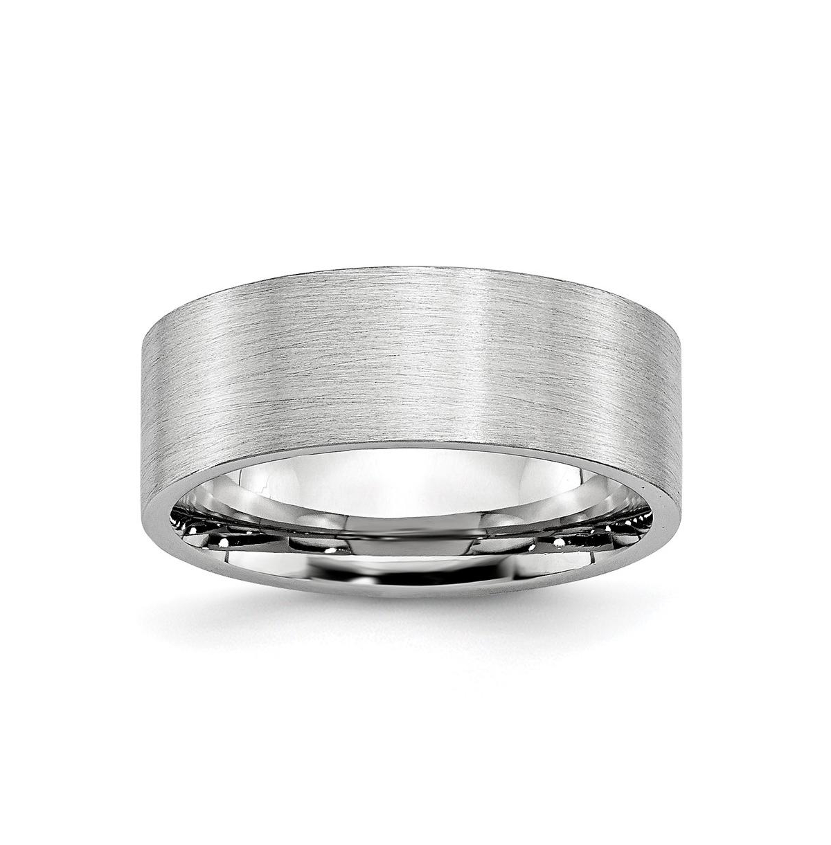 Cobalt Flat Satin Wedding Band Ring